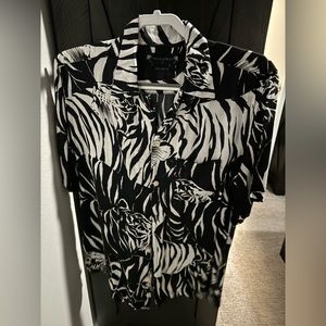 Tiger Print All Saints Button Down Shirt